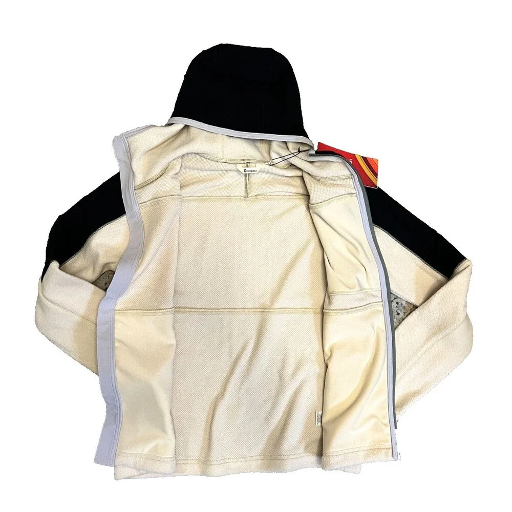 NWT COTOPAXI Women's S Abrazo Hooded Fleece Jacket Full Zip Cream Purple Black - Picture 5 of 11